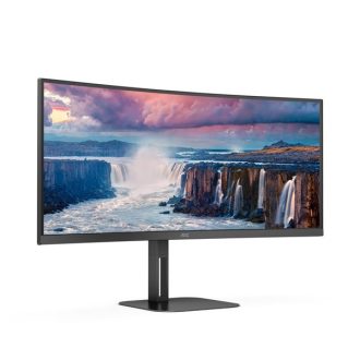   AOC ívelt monitor 34" CU34V5C/BK 3440x1440, 21:9, 300cd/m2, 4ms, HDMI/DisplayPort/USBx4/USB-C, hangszóró