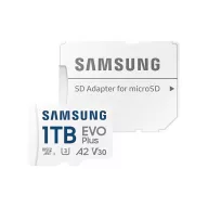   SAMSUNG Memóriakártya, EVO Plus microSDXC kártya, 1TB, UHS-1, U3, V30, A2, + SD Adapter, R160/W