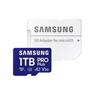   SAMSUNG Memóriakártya, PRO Plus microSDXC kártya 1TB, CLASS 10, UHS-I, U3, V30, A2, + Adapter, R180/W130