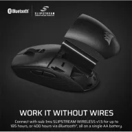   CORSAIR Vezeték Nélküli Egér Gaming, M55 Lightwight, 6 programozható gomb, Ultra-könnyű, 16000dpi, fekete