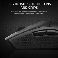   CORSAIR Vezeték Nélküli Egér Gaming, M55 Lightwight, 6 programozható gomb, Ultra-könnyű, 16000dpi, fekete