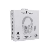   WHITE SHARK FALCON-W, GH-2441W, vezeték nélküli gamer fejhallgató, fehér