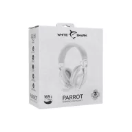   WHITE SHARK PARROT-W/G, GH-2440W/G, gamer fejhallgató, fehér/szürke