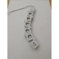   SPS túlfeszültségvédő elosztó, 1,5 méteres, 5 DIN + 2 USB + 1 USB-C, flexi