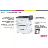   XEROX Színes lézernyomtató C410, A4, 40 l/p, duplex, 125.000 ny/hó, 1GB, LAN/USB/WiFi, 1200x1200dpi, 250 lap adagoló