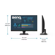   BENQ IPS monitor 23,8" BL2490 1920x1080, 250 cd/m2, 5ms, 100 Hz, Eye Care, 2xHDMI, DisplayPort, hangszóró
