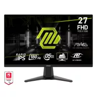   MSI Monitor GAMING MAG 275F 27" FHD 1920x1080, Rapid IPS 180Hz, 16:9, 1000:1, 0,5ms, 2x HDMI, DP, Black