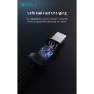   DEVIA ST108035 Gracious v2 12W USB/Lightning adat-és töltőkábel, fekete, 1m