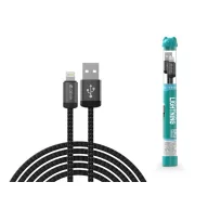   DEVIA ST101708 Gracious Tube USB/Lightning adat-és töltőkábel, fekete, 1m
