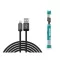 DEVIA ST101708 Gracious Tube USB/Lightning adat-és töltőkábel, fekete, 1m