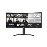   LG ívelt monitor 34" 34WR55QK, 3440x1440, 21:9, 300cd/m2, 5ms, HDMIx2/DisplayPort/USB-C