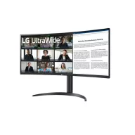   LG ívelt monitor 34" 34WR55QK, 3440x1440, 21:9, 300cd/m2, 5ms, HDMIx2/DisplayPort/USB-C