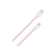   BLACKBIRD Adatkábel USB-C to Lightning 1m, Rózsaszín (Szőtt Anyag)