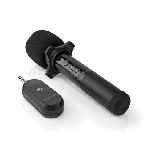 Nedis MPWL200BK vezeték nélküli mikrofon, 20 csatorna, 10 órás üzemidő, 6,35 jack csatlakozó, 14dBm, 95dB