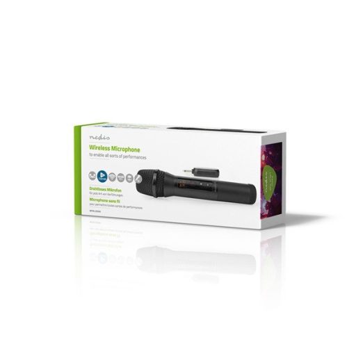 Nedis MPWL200BK vezeték nélküli mikrofon, 20 csatorna, 10 órás üzemidő, 6,35 jack csatlakozó, 14dBm, 95dB