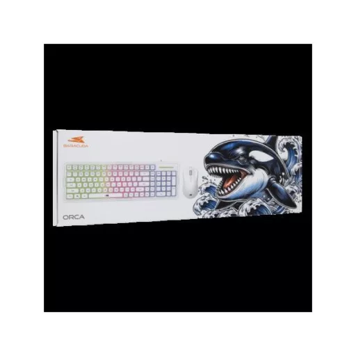 BARACUDA BGC-011W ORCA-W gamer combo fehér billentyűzet (memb. ang.) + egér