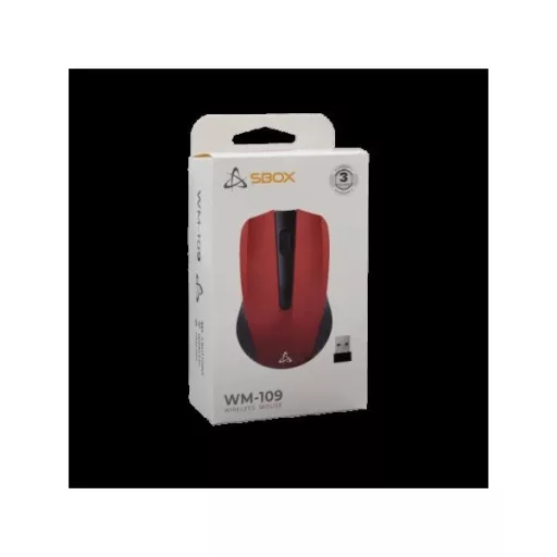 SBOX WM-109R Vezeték nélküli egér 1000 DPI 3D piros