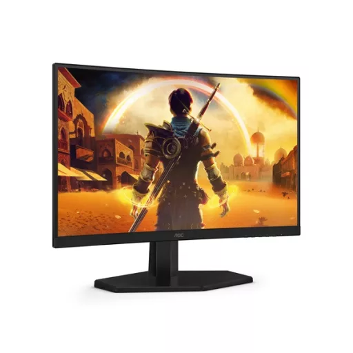 AOC Ívelt Gaming 180Hz monitor 23.6" C24G42E, 1920x1080, 16:9, 250cd/m2, 0,5ms, HDMIx2/DisplayPort, hangszóró