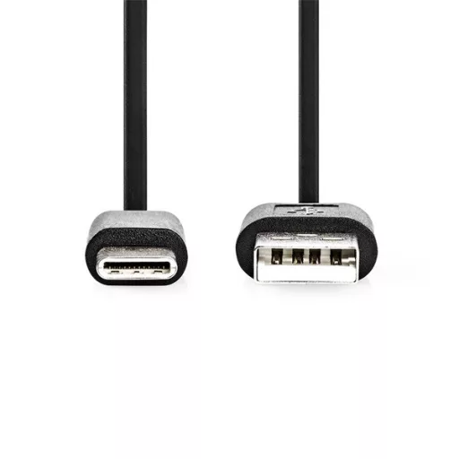 Nedis CCGL60600BK10 USB A - USB C (USB-C) kábel, USB2.0, 15W, hossz 1m