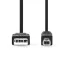 Nedis CCGL60100BK30 USB2.0, USB A - B kábel, 480Mbs, 10W, hossz 3m
