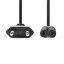 Nedis CEGL11040BK20 táp kábel IEC-320-C7, 2 x 0.75 mm, hossz 2m