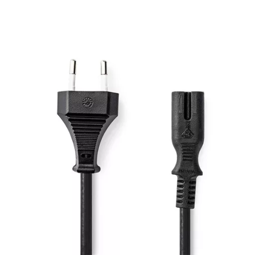 Nedis CEGL11040BK20 tápkábel IEC-320-C7, 2 x 0.75 mm, hossz 2m
