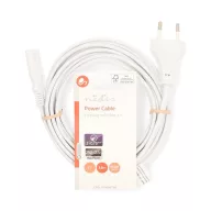   Nedis CEGL11040WT30 tápkábel IEC-320-C7, 2 x 0.75 mm, hossz 3m, fehér