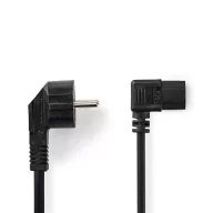   Nedis CEGL10020BK20 tápkábel IEC-320-C13, 3 x 0.75 mm, pipa csatlakozó, hossz 2m