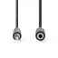 Nedis CAGL22050BK30 3,5mm jack hosszabító hábel, 3,5mm sztereo jack dugó - 3,5mm sztereo jack aljzat, hossz 3m