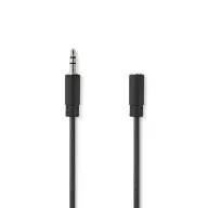  Nedis CAGL22050BK30 3,5mm jack hosszabító hábel, 3,5mm sztereo jack dugó - 3,5mm sztereo jack aljzat, hossz 3m