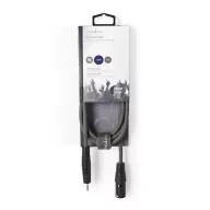   Nedis COTH15300GY15 balanced/szimmetrikus félprofi audio kábel, 3,5mm jack dugó - 3p XLR dugó, 1.5m, rugalmas