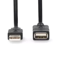   Nedis CCGL60010BK10 USB A-A (Male/Female) hosszabító / toldó kábel, USB2.0, hossz: 1m