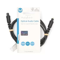   Nedis CAGL25000BK10 optikai audió kábel, TosLink dugó, hossz 1m
