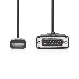  Nedis CCGL34800BK20 HDMI - DVI-D 24+1p kábel, 1080p, hossz 2m