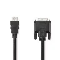   Nedis CCGL34800BK20 HDMI - DVI-D 24+1p kábel, 1080p, hossz 2m