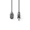 Nedis COTH15120GY30 unbalanced / asszimetrikus félprofi audio kábel, 6,35mm mono jack dugó - 3p XLR aljzat, hossz 3m