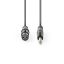 Nedis COTH15120GY30 félprofi audio kábel, 6,35mm mono jack dugó - 3p XLR aljzat, hossz 3m, rugalmas