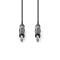 Nedis COTH23020GY50 félprofi audio kábel, 2 x 6,35mm sztereo jack dugó, hossz 5m, rugalmas