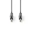Nedis COTH23000GY15 félprofi audio kábel, 2 x 6,35mm mono jack dugó, hossz 1.5m, rugalmas