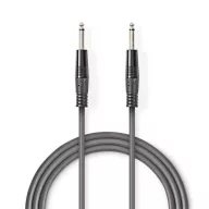   Nedis COTH23000GY15 félprofi audio kábel, 2 x 6,35mm mono jack dugó, hossz 1.5m, rugalmas