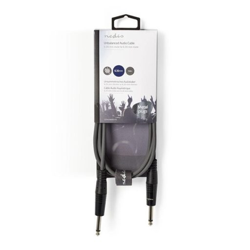 Nedis COTH23000GY15 félprofi audio kábel, 2 x 6,35mm mono jack dugó, hossz 1.5m, rugalmas