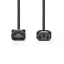 Nedis CEGL10500BK30 tápkábel IEC-320-C14 - IEC-320-C13, 3 x 1mm, hossz 3m