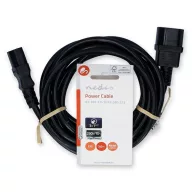   Nedis CEGL10500BK30 tápkábel IEC-320-C14 - IEC-320-C13, 3 x 1mm, hossz 3m