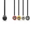 Nedis CAGL20475BK02 audio kábel 5p DIN aljzat - 4 x RCA dugó, hossz 0.20m