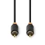 Nedis CABW24170AT20 digitális koax kábel, 2 x aranyozott RCA, hossz 2m