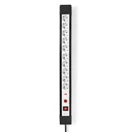   Nedis ESC103SPF1PRO 10 aljzatos elosztó túlfeszűltségvédelemmel, H05VV-F 3G1.5mm2 , 3680 W, 16A, hossz 3m