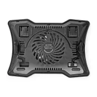   Nedis NBCR101BK notebook hűtő, 17", 125mm ventilátor, LED, zaj 15db