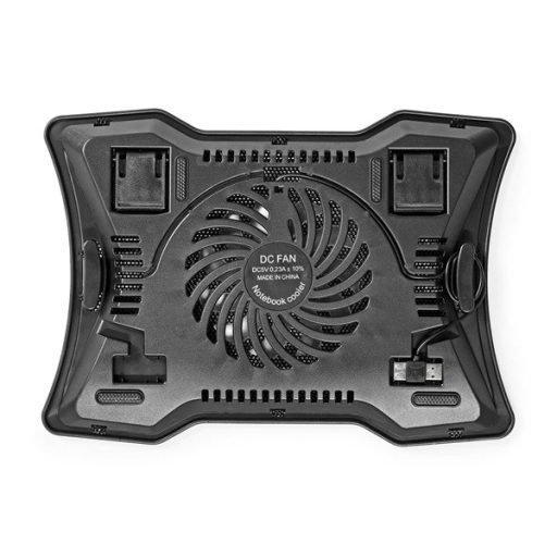 Nedis NBCR101BK notebook hűtő, 17", 125mm ventilátor, LED, zaj 15db