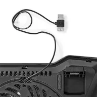   Nedis NBCR101BK notebook hűtő, 17", 125mm ventilátor, LED, zaj 15db