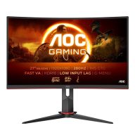   AOC Ívelt Gaming 280Hz monitor 27" C27G2Z3/BK, 1920x1080, 16:9, 300cd/m2, 0,5ms, HDMIx2/DisplayPort, állítható magasság
